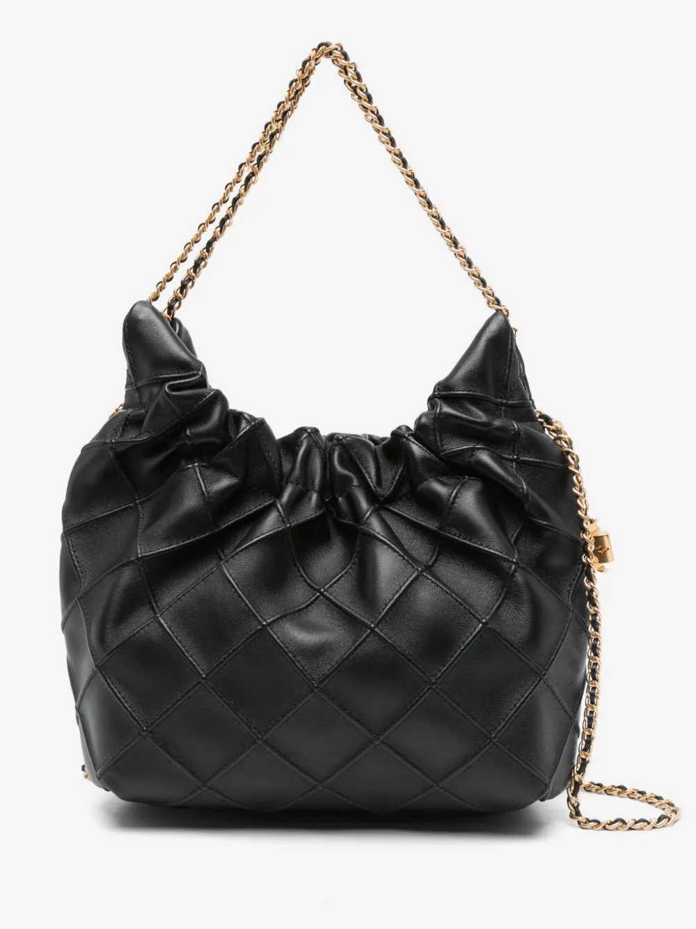 Tory Burch mini Fleming quilted tote bag | Black | Image 1
