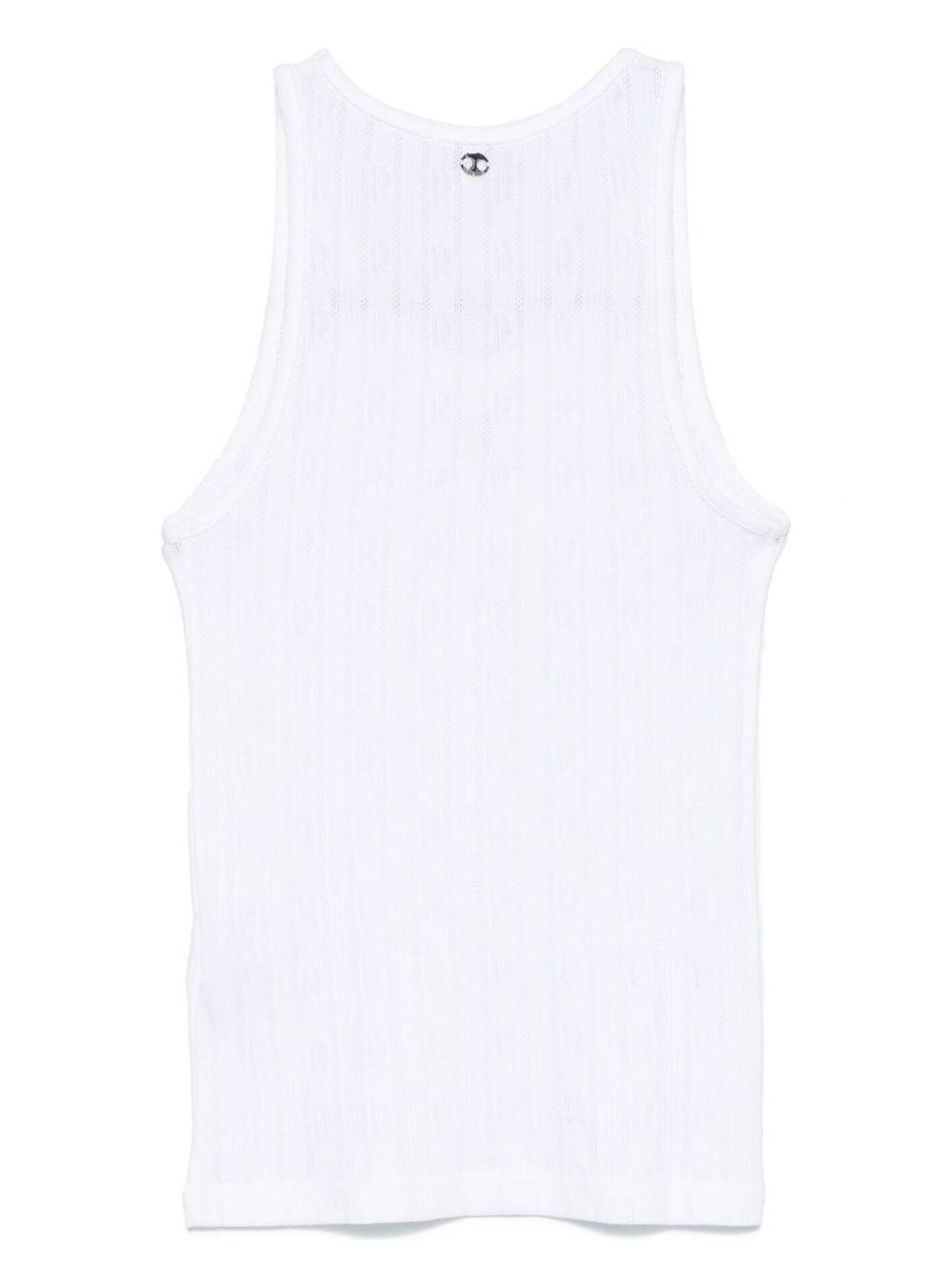 Rabanne Tanktop met logoplakkaat - Wit