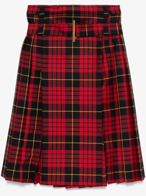 Alexander McQueen tartan-check midi skirt