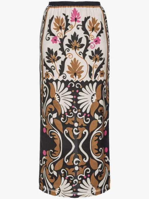 PINKO floral-print skirt
