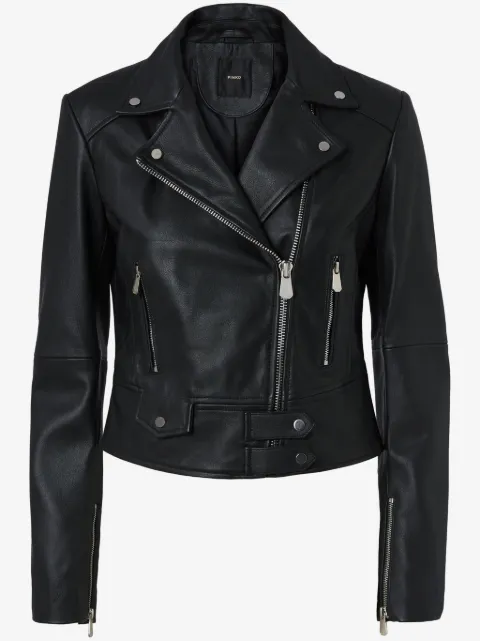 PINKO cropped biker jacket