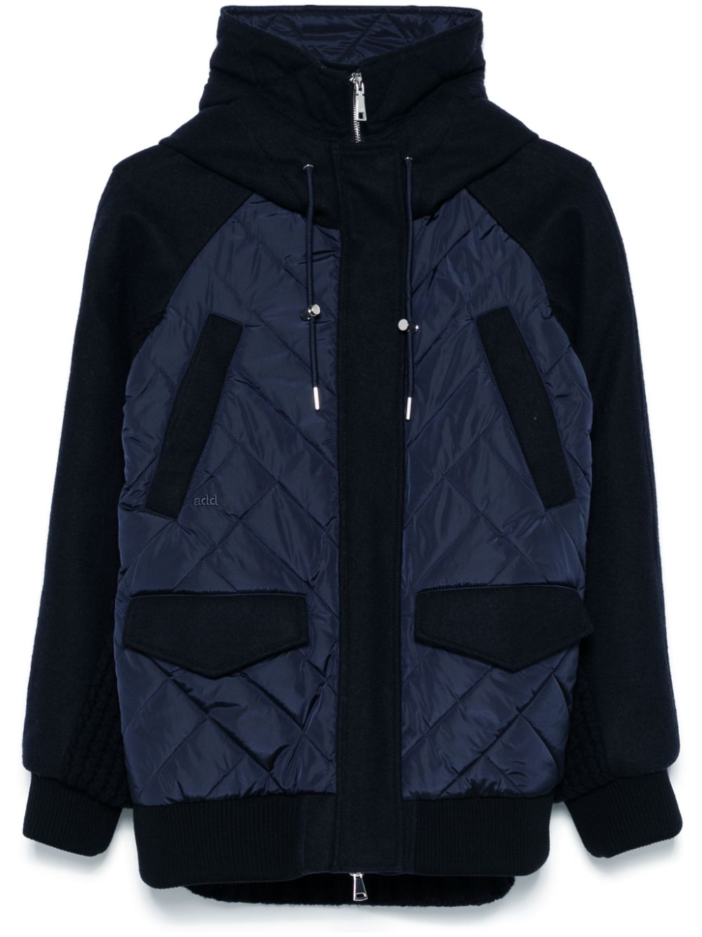 Add hooded padded jacket - Blue