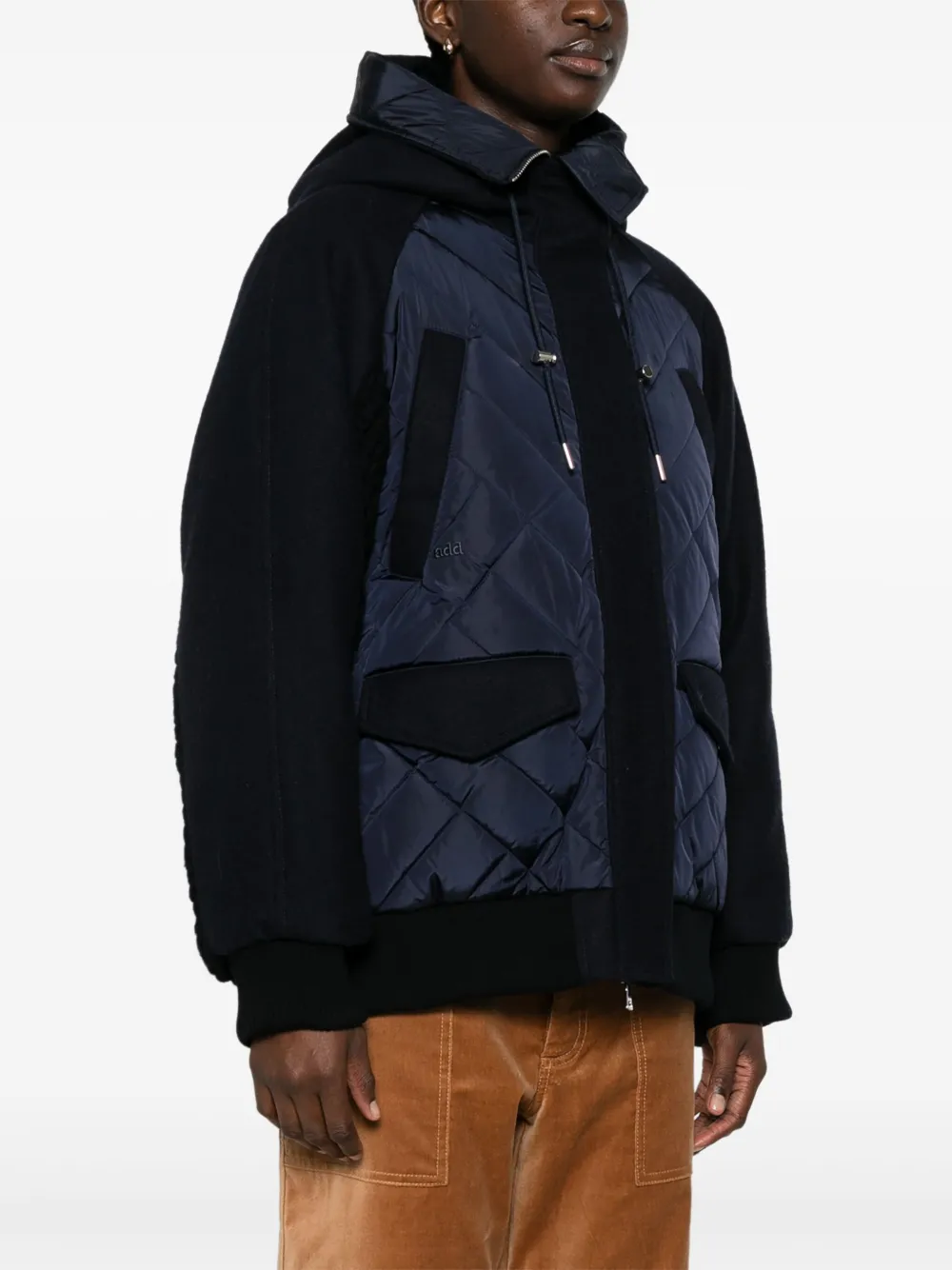Add Gewatteerd jack met capuchon Blauw