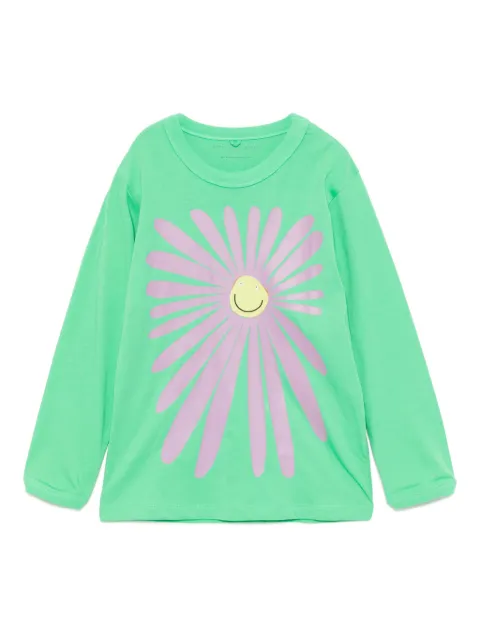 Stella McCartney Kids floral-print long-sleeves T-shirt