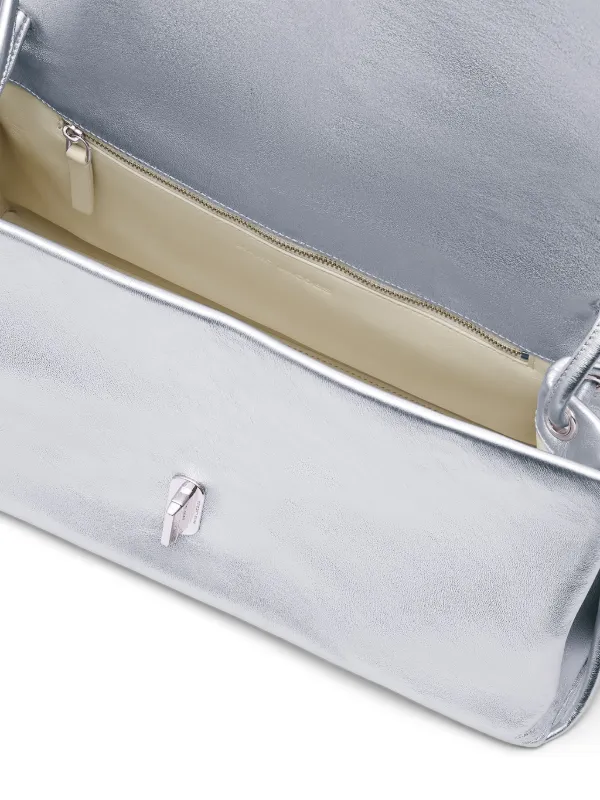 Marc Jacobs The Large Metallic Dual Shoulder Bag | Silver | FARFETCH