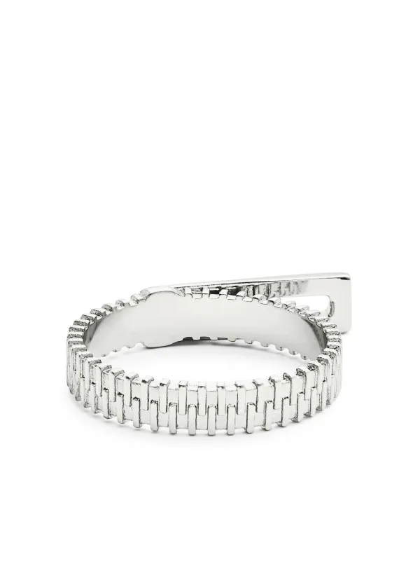 Marc Jacobs The J Marc Zipper Ring Silver FARFETCH ID