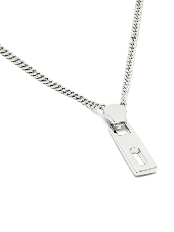 Marc Jacobs The J Marc Zipper Necklace | Silver | FARFETCH