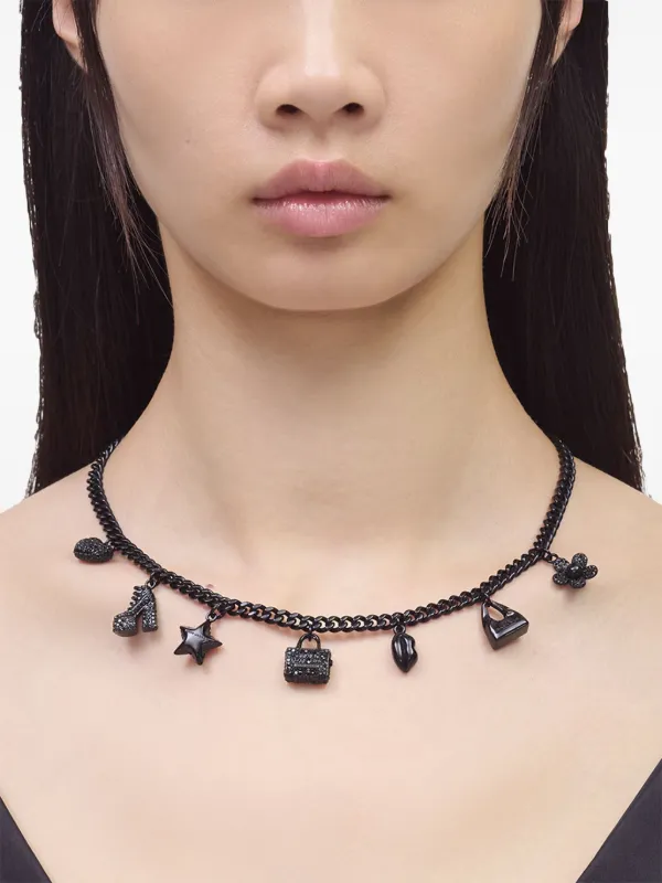 MARC JACOBS ミニアイコンパヴェチャームネックレス ミニ アイコン パヴェ チャーム ネックレス | マーク