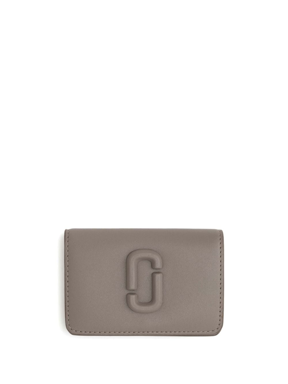 Marc Jacobs The Leather J Marc Card Holder In Neutrals