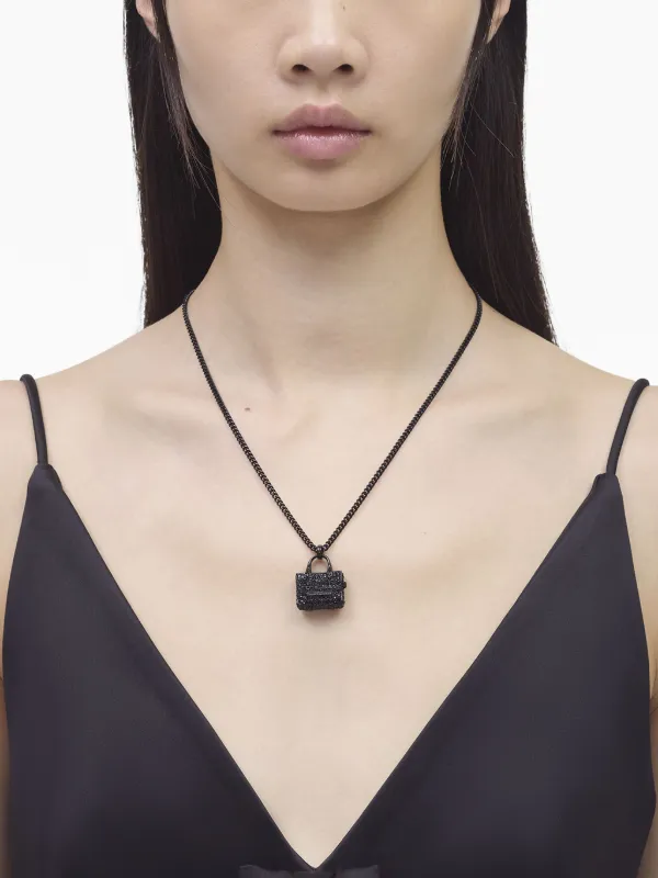 ネックレス・ペンダント MARC JACOBS The Pave Tote Bag Necklace Marc Jacobs The Pavé Tote Bag Necklace | Silver | FARFETCH