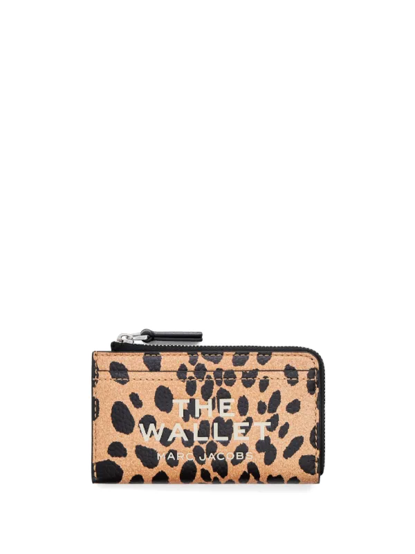 MARC JACOBS WALLET 豹柄 Marc Jacobs The Top Zip Multi Cheetah Printed Leather Wallet
