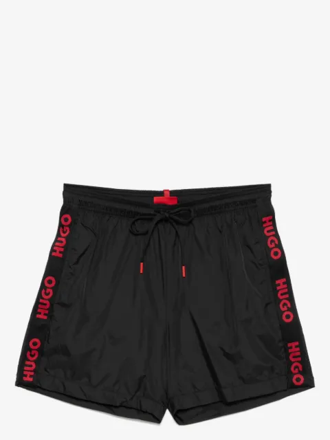 HUGO logo trim swim shorts