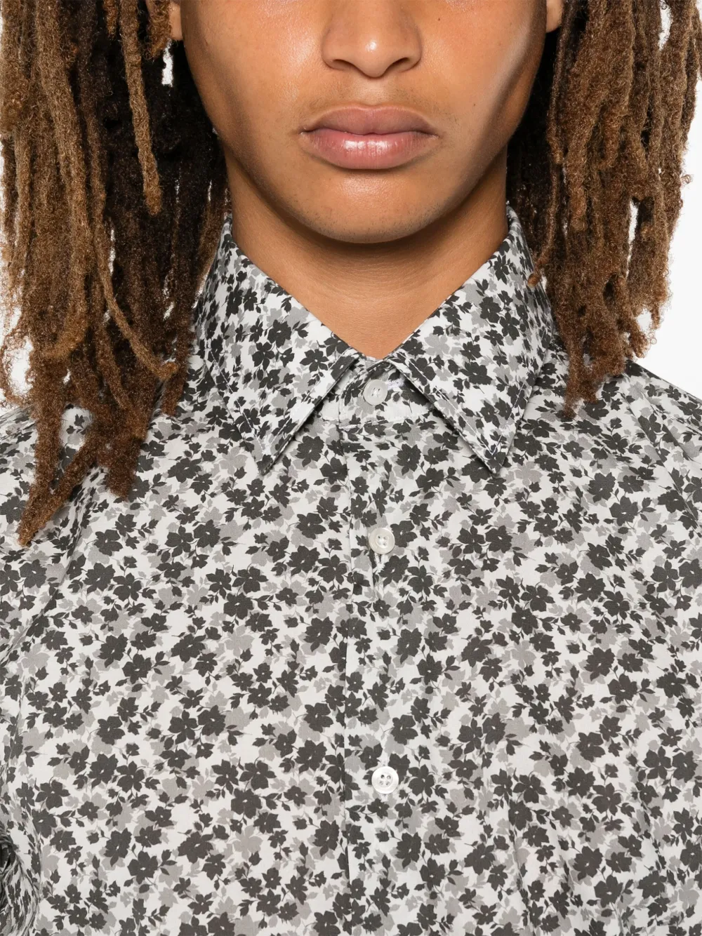 Karl Lagerfeld Overhemd met bloemenprint Grijs