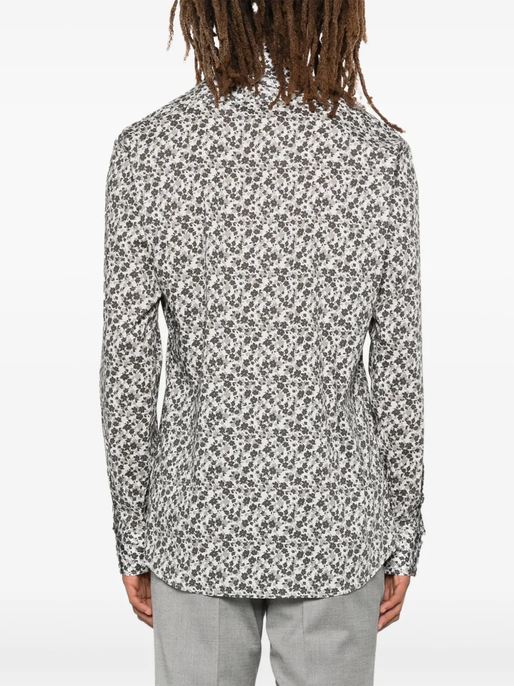 Karl Lagerfeld Overhemd met bloemenprint Grijs