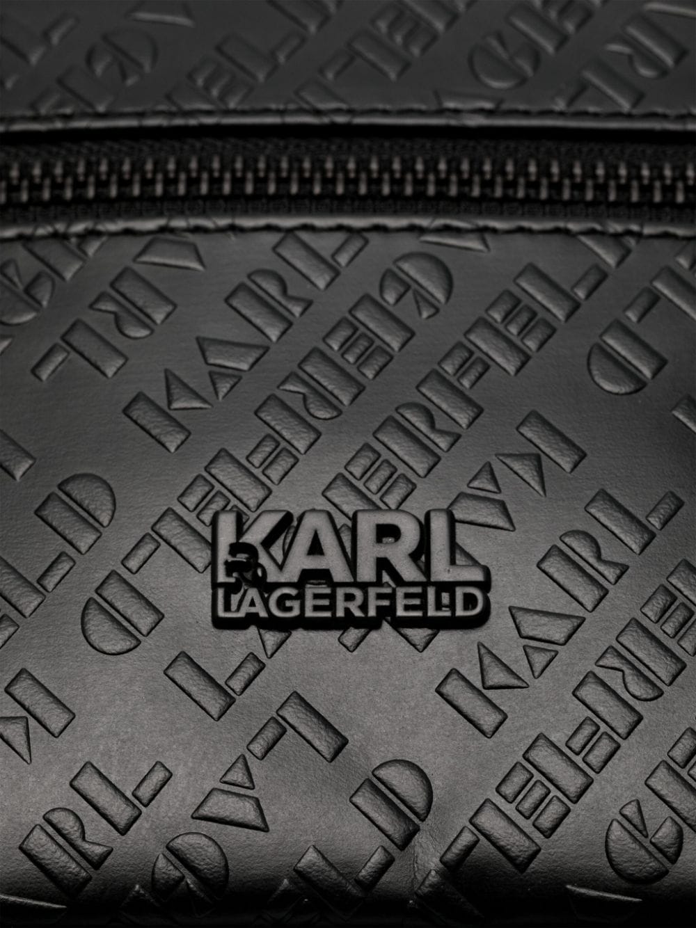 Shop Karl Lagerfeld Logo-embossed Belt Bag In Schwarz