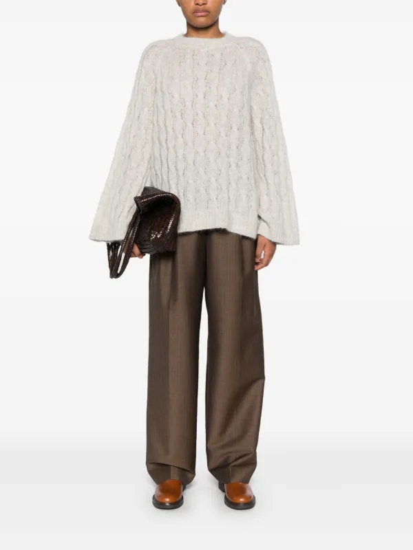Brunello Cucinelli ケーブルニット セーター | グレー | FARFETCH JP
