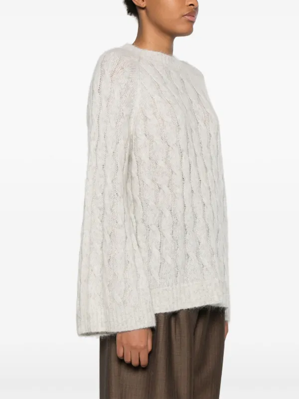 Brunello Cucinelli ケーブルニット セーター | グレー | FARFETCH JP