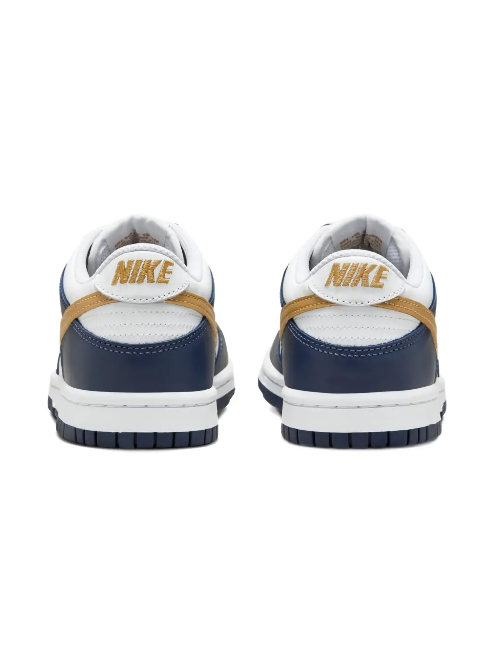Nike Kids Dunk Low "Midnight Navy Wheat" sneakers Wit