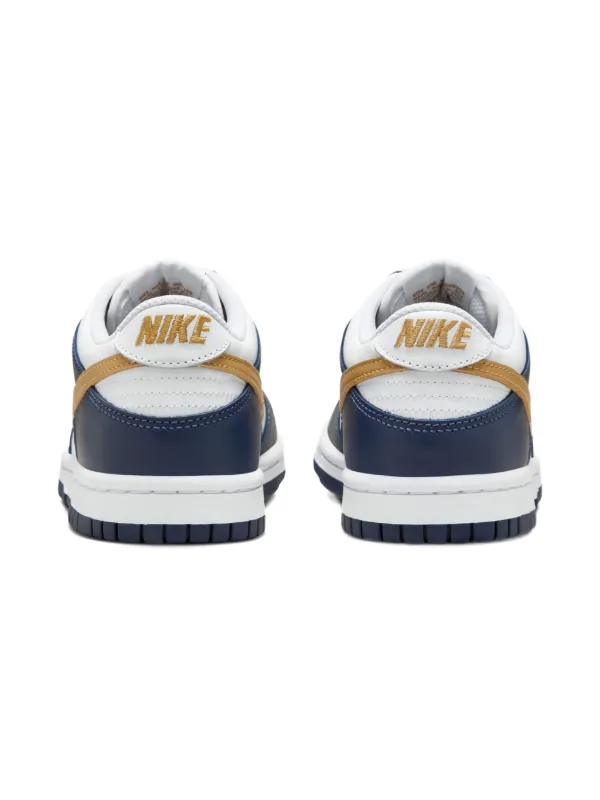 Nike Kids Dunk Low “Midnight Navy Wheat” スニーカー | ホワイト