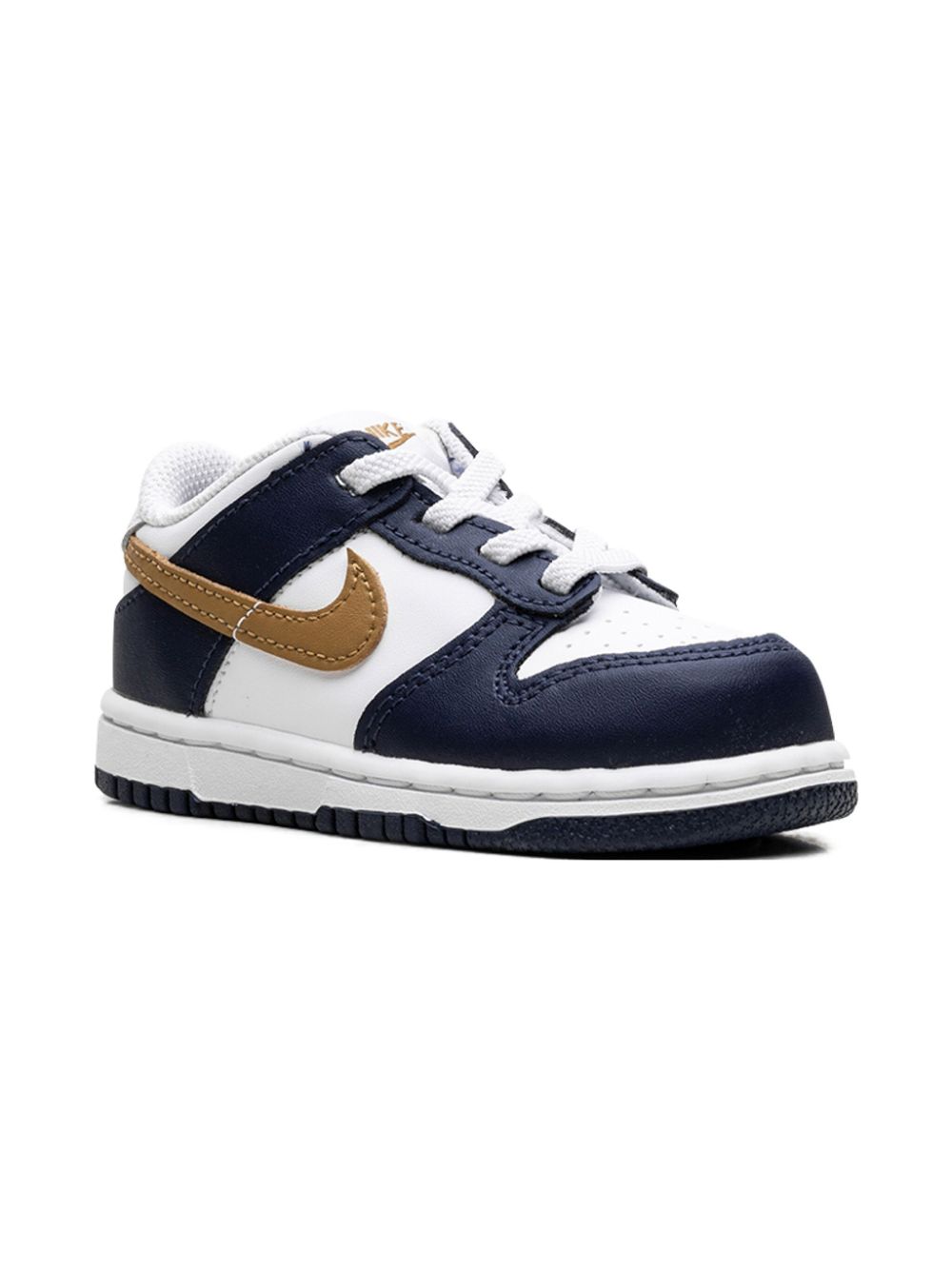 Nike Kids Dunk Low "Midnight Navy Wheat" sneakers White