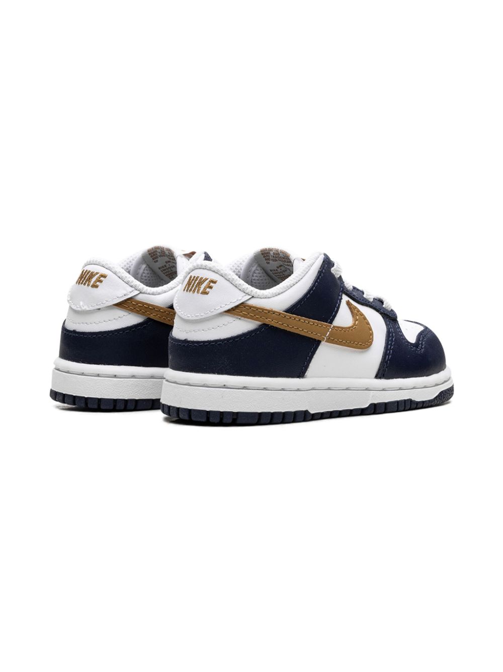 Nike Kids Dunk Low "Midnight Navy Wheat" sneakers Wit