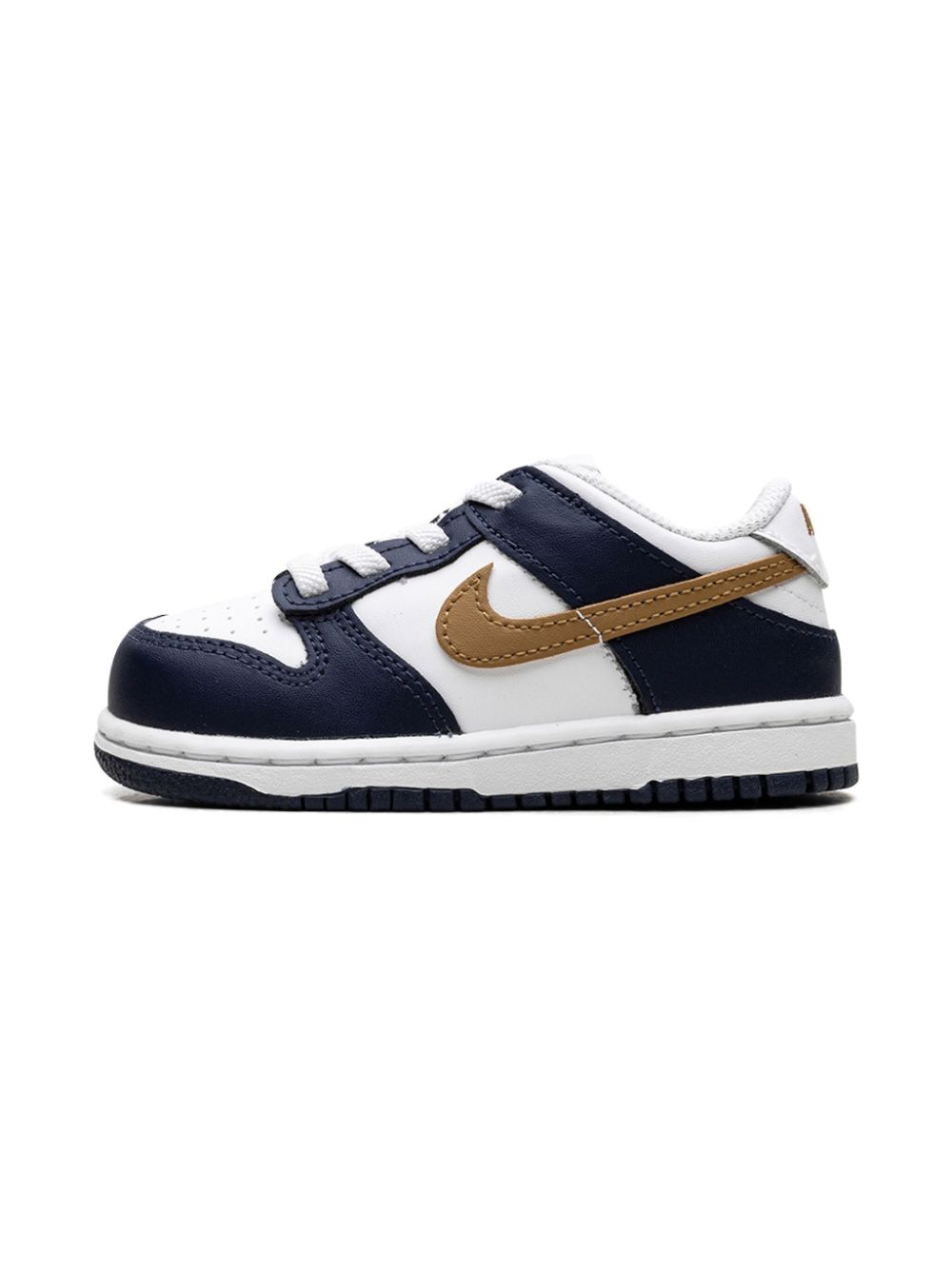 Nike Kids Dunk Low "Midnight Navy Wheat" sneakers Wit