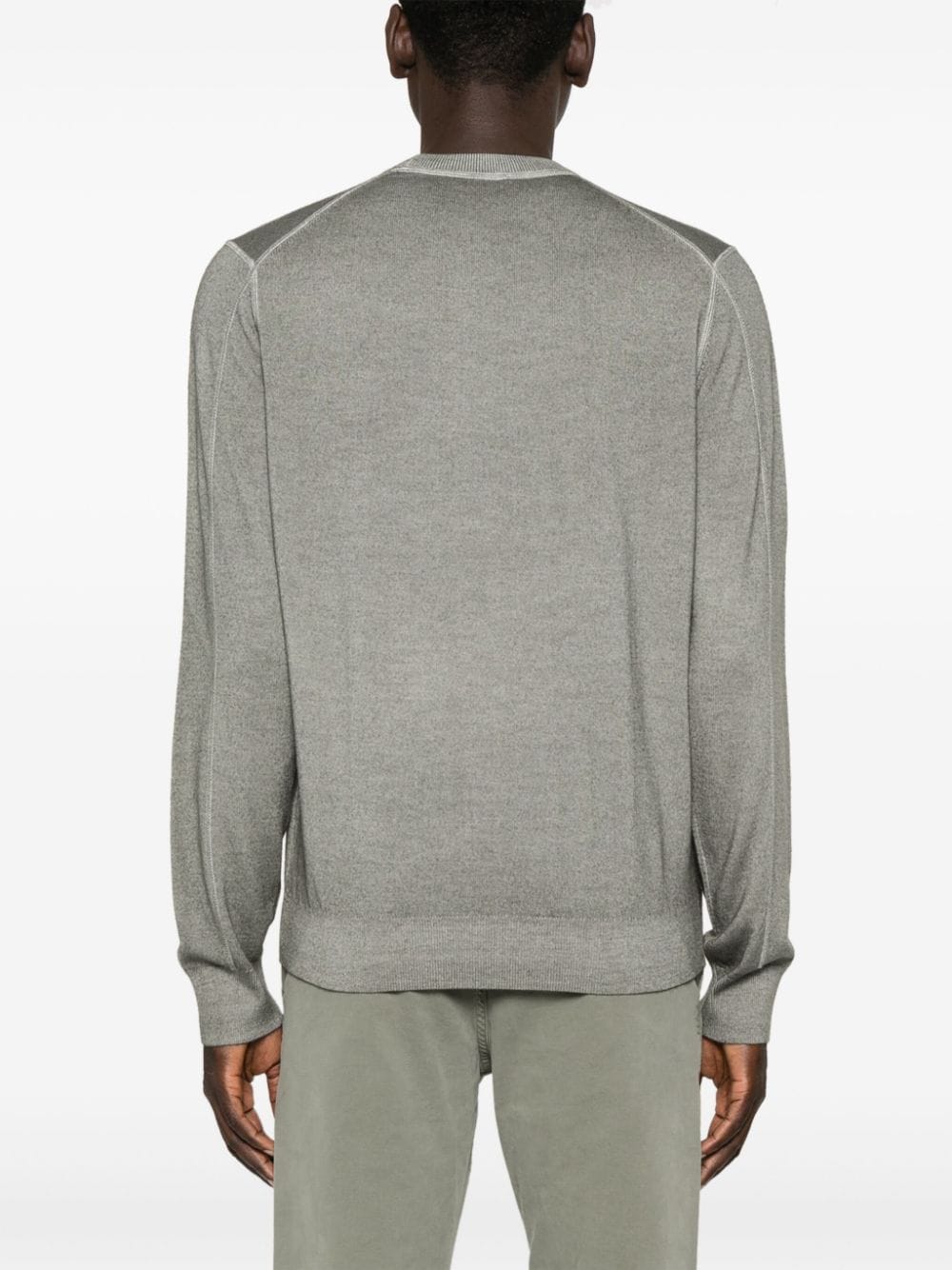 Shop Hugo Boss Embroidered-logo Sweater In Green