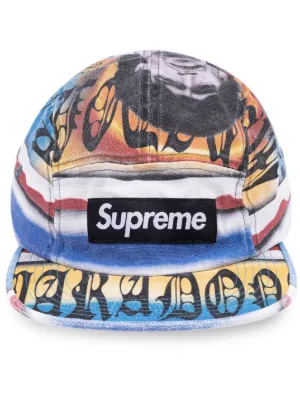 Supreme bandana-jacquard Denim Cap | Black | FARFETCH