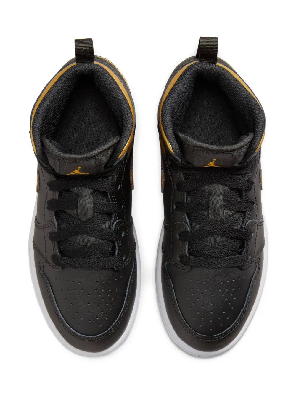 Jordan Kids Jordan 1 Mid "Metallic Gold Black" sneakers 071 BLACK WHITE METALLIC GOLD