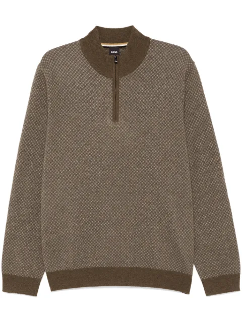 BOSS pull en maille intarsia