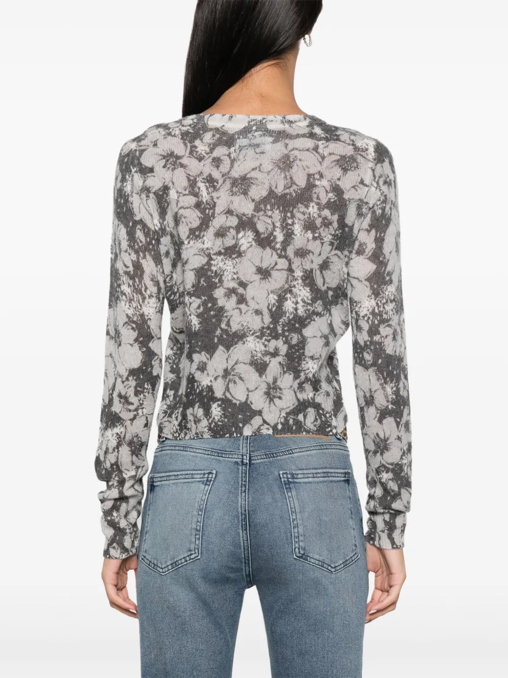 MOSCHINO JEANS Trui met bloemjacquard Grijs
