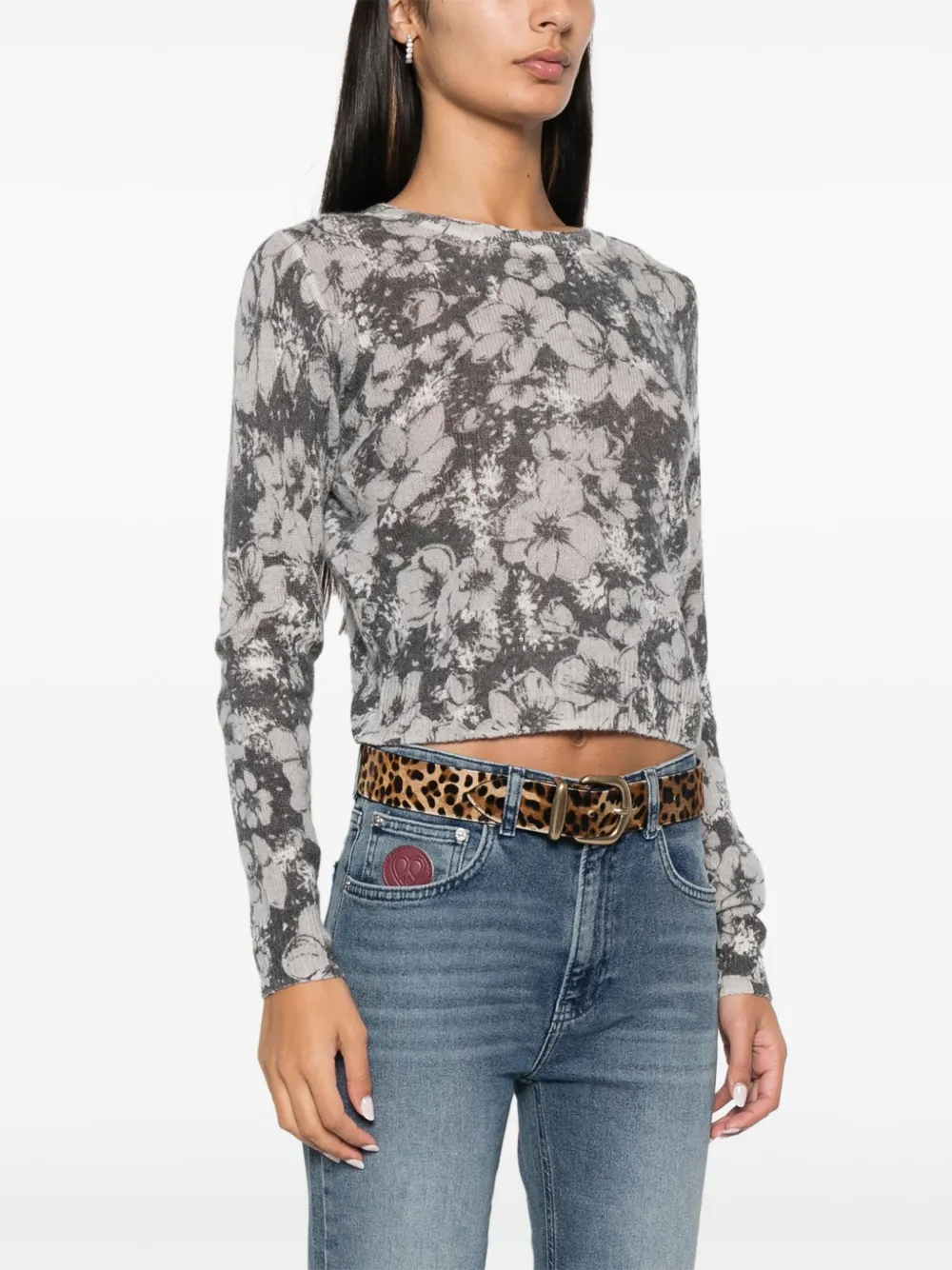 MOSCHINO JEANS Trui met bloemjacquard Grijs