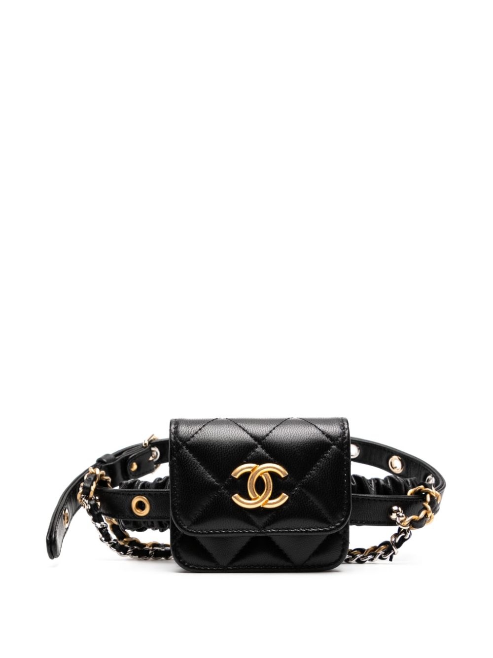 CHANEL 2021 garter thigh micro flap bag Women