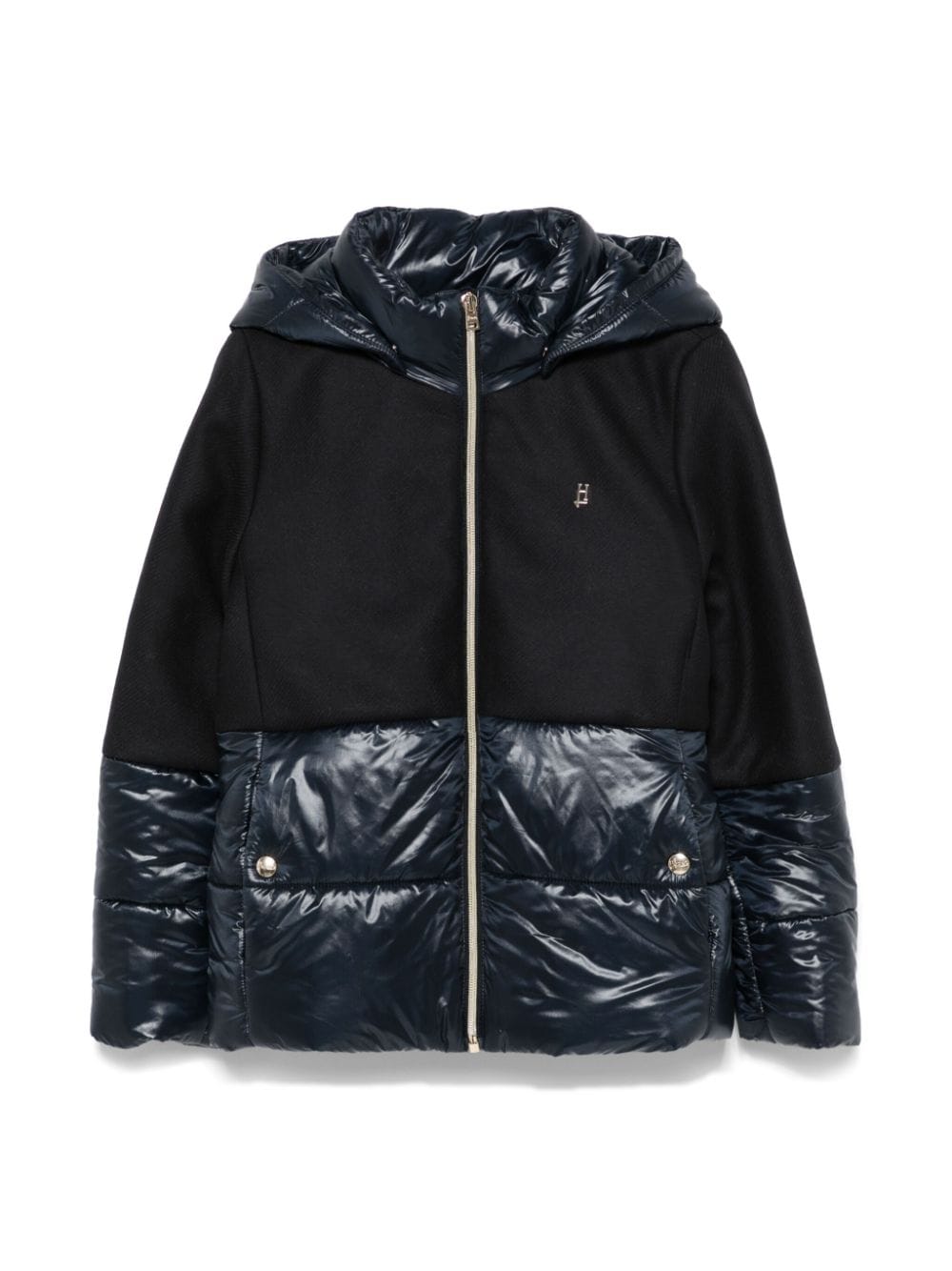 Herno Kids panelled puffer jacket - Blau