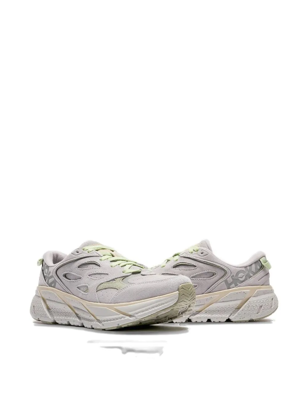 Hoka Clifton L Suede "grey" Sneakers In White