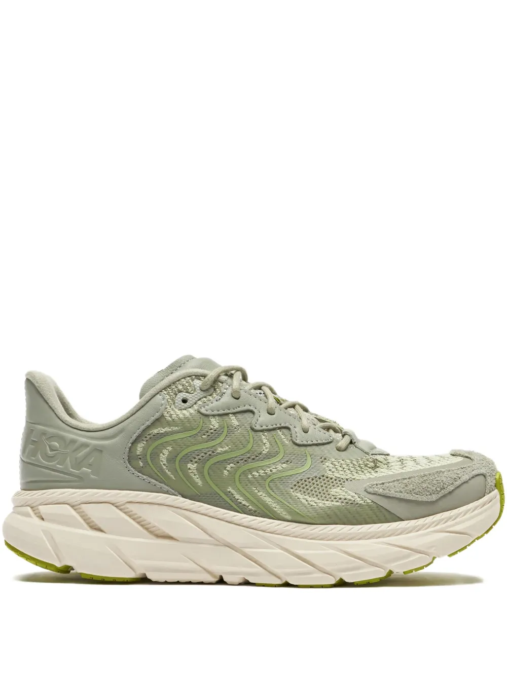 HOKA Clifton LS "Barley Oat Milk" sneakers Green