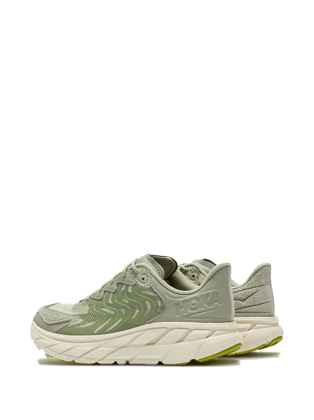 HOKA Clifton LS "Barley Oat Milk" sneakers Green