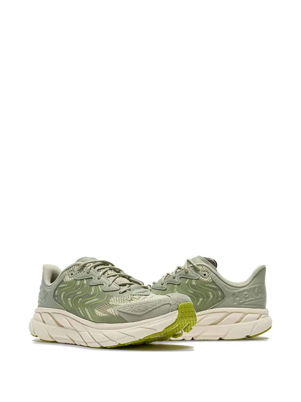 HOKA Clifton LS "Barley Oat Milk" sneakers Green