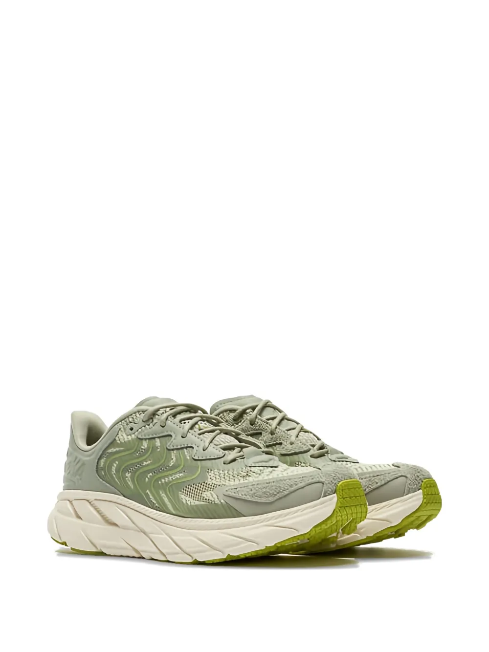 HOKA Clifton LS "Barley Oat Milk" sneakers Green