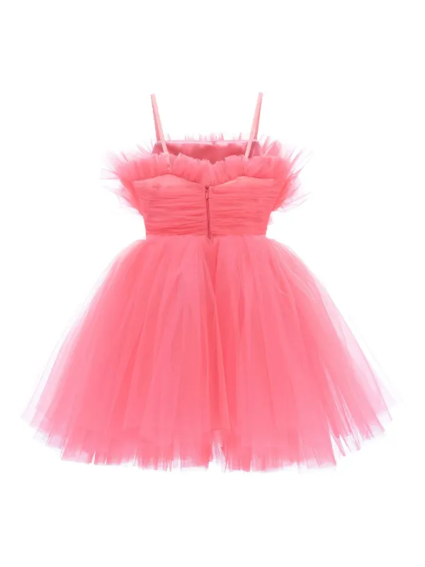 Pink Ruffle Scalleta Dress 13Y / Pink Pink Ruffle Scalleta Dress 13Y / Pink