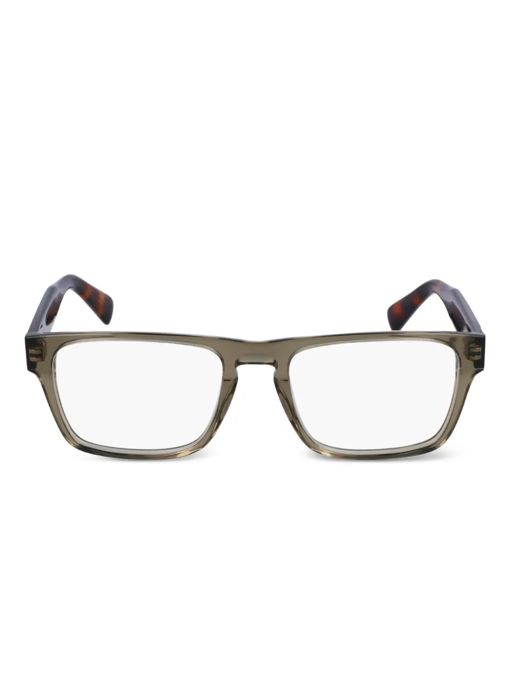 Paul Smith Zonnebril met rechthoekig montuur en schildpadschild-effect Groen
