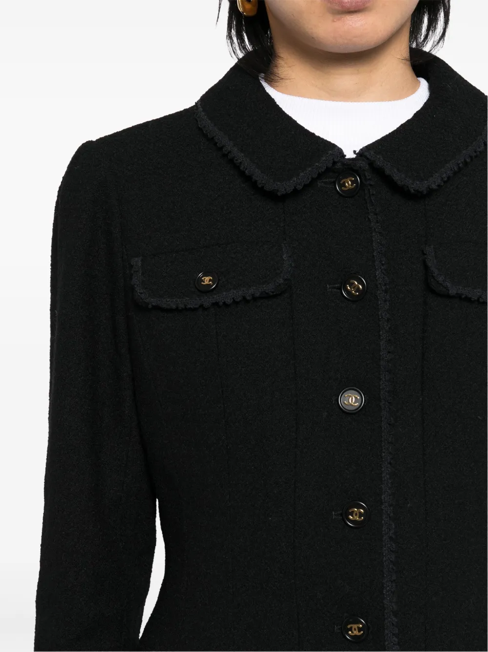Pre-owned Chanel 1990-2000s Single-breasted Jacket In Black