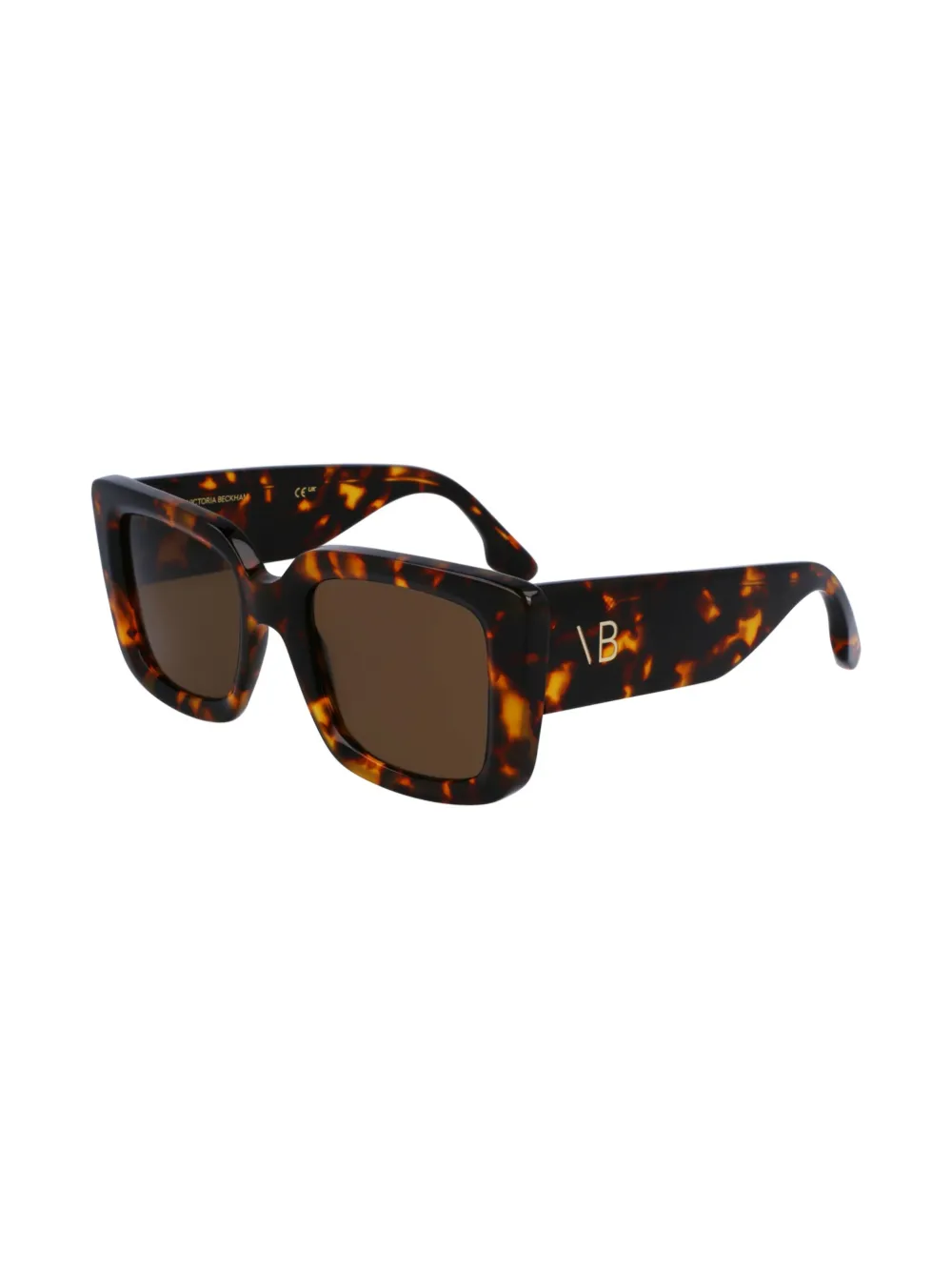 Victoria Beckham Eyewear Zonnebril met vierkant montuur Bruin