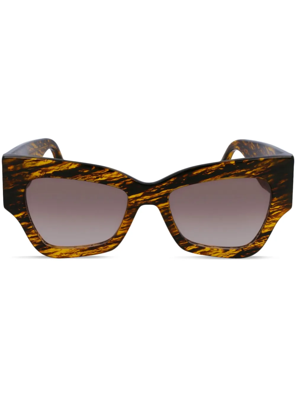 Victoria Beckham Eyewear キャットアイ サングラス - ブラウン Victoria Beckham Eyewear キャットアイ サングラス - ブラウン