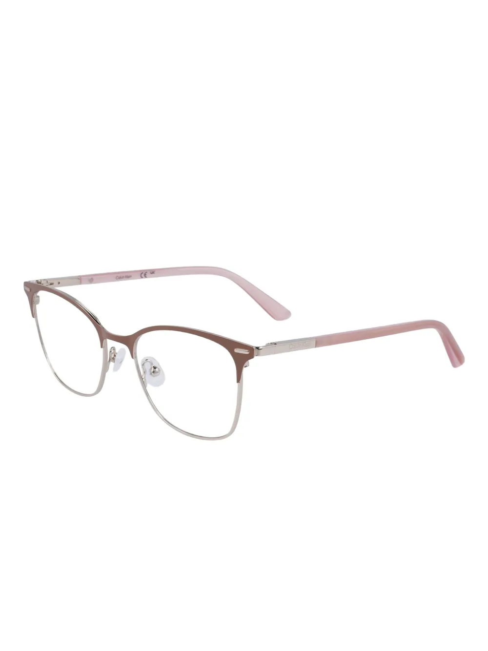 Calvin Klein Bril met cat-eye montuur Bruin