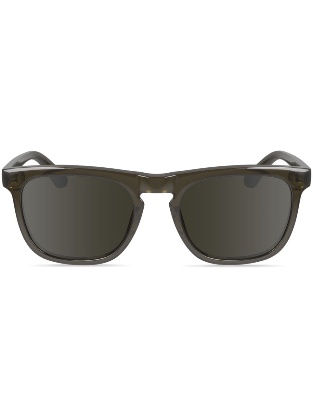 Shop Calvin Klein Square Frame Sunglasses In Grün