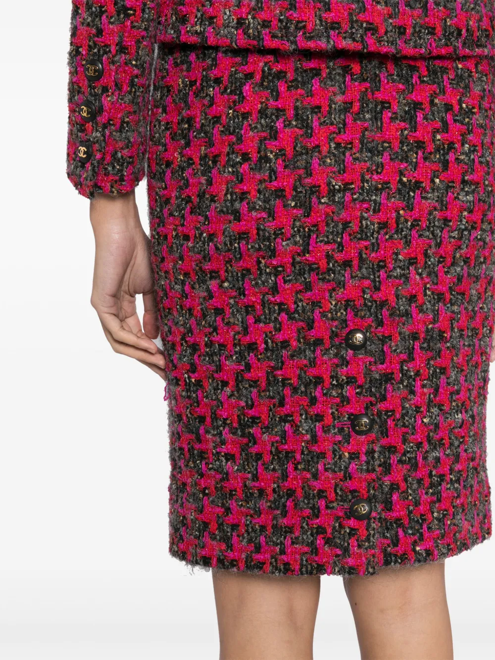 1990 Houndstooth Skirt Suit