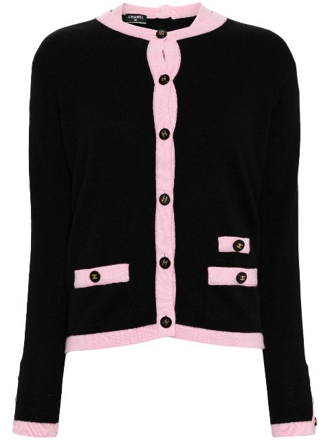 CHANEL 1990s ensemble cardigan short-sleeves top Women