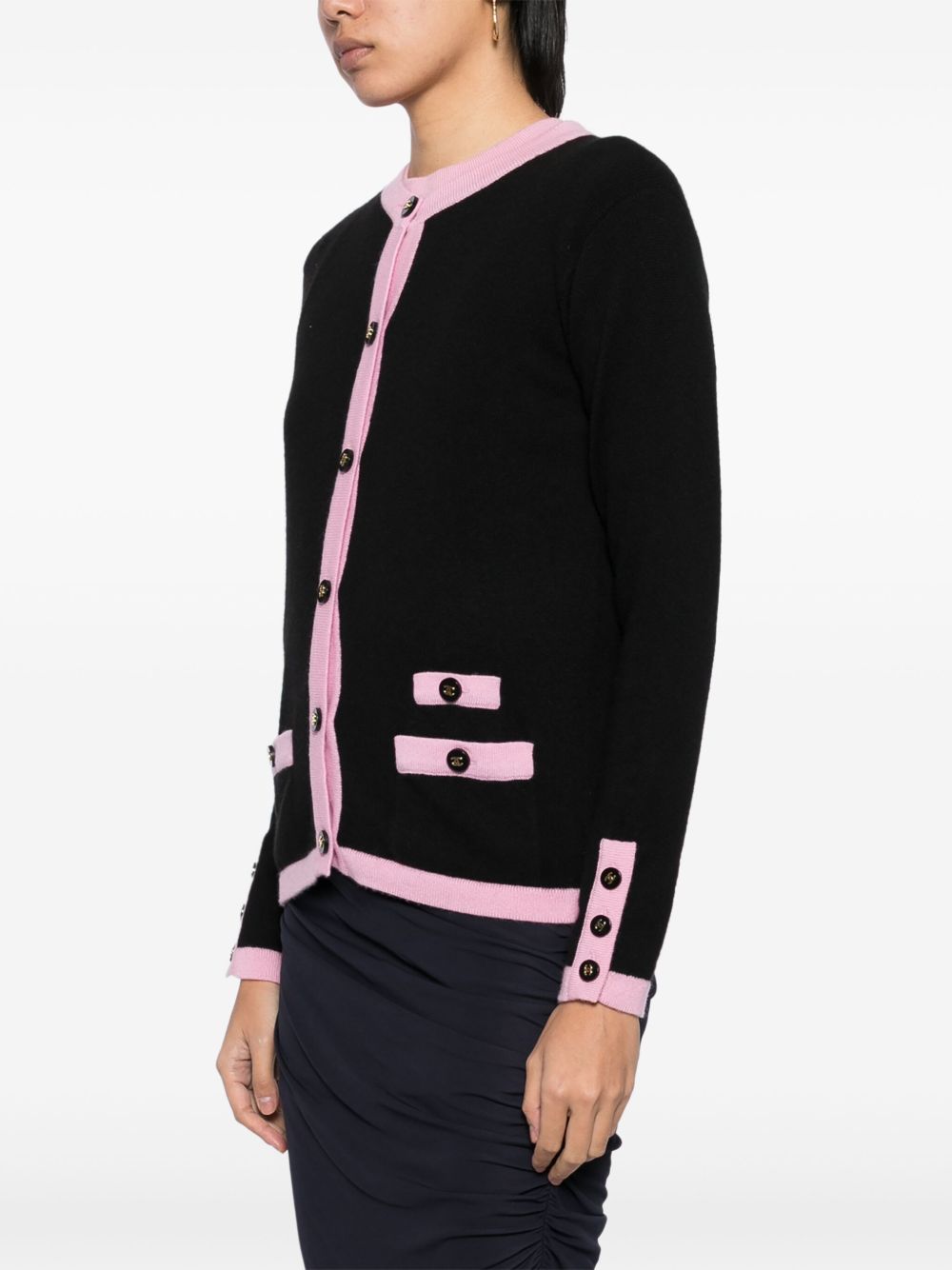 CHANEL 1990s ensemble cardigan short-sleeves top Women