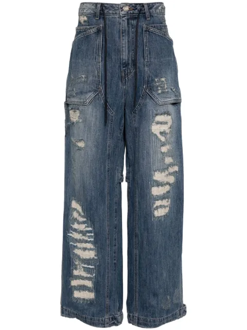Juun.J jeans rectos con efecto envejecido
